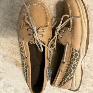Sperry cheetah print  Boat Shoes